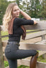 Classy Equestrians high-rise riding tights in black with full silicone grip
