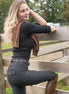 Classy Equestrians high-rise riding tights in black with full silicone grip