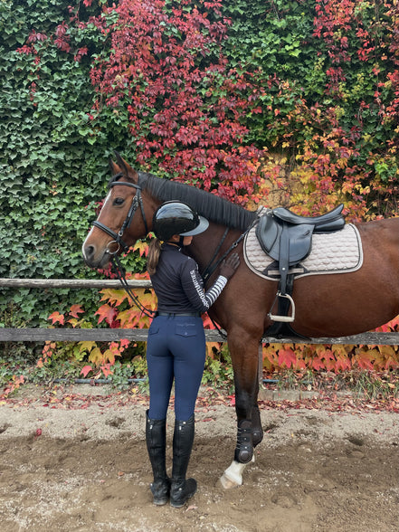 Classy Performance Riding Tights Navy Blue